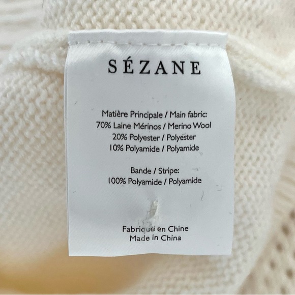 NWT Sézane Joyce Jumper Ecru Multicolor (runs small) - Picture 7 of 9